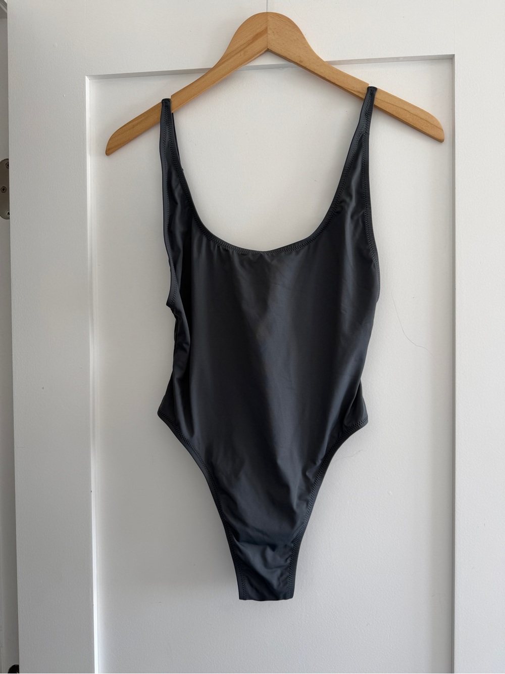 Skims Swim One Piece Gunmetal Gray